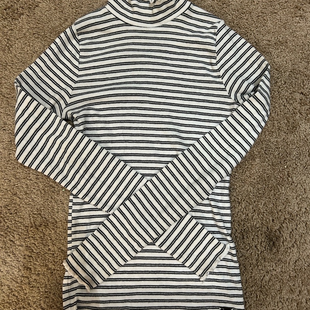 Hollister Striped Ribbed Turtleneck Longsleeve